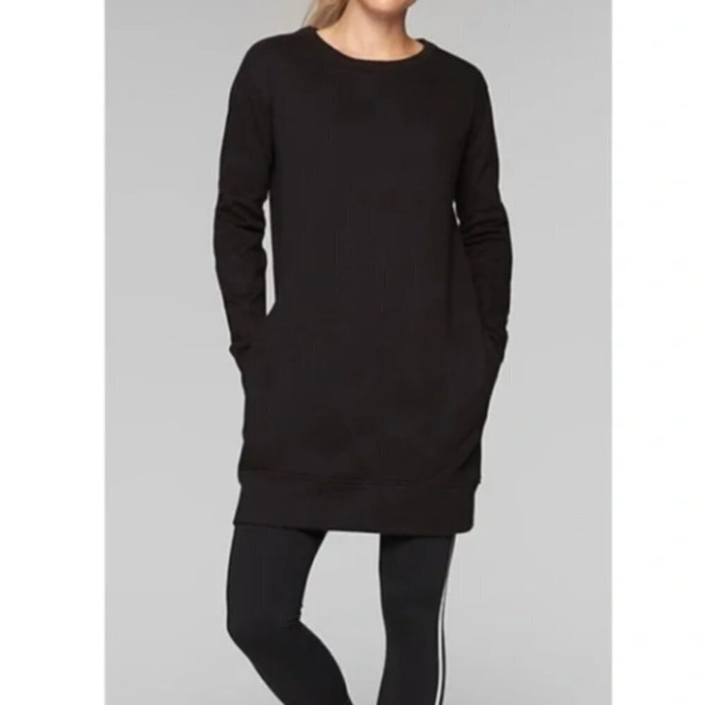 Athleta Black Long Sleeve Balance Sweatshirt Dress size S - Picture 16 of 16